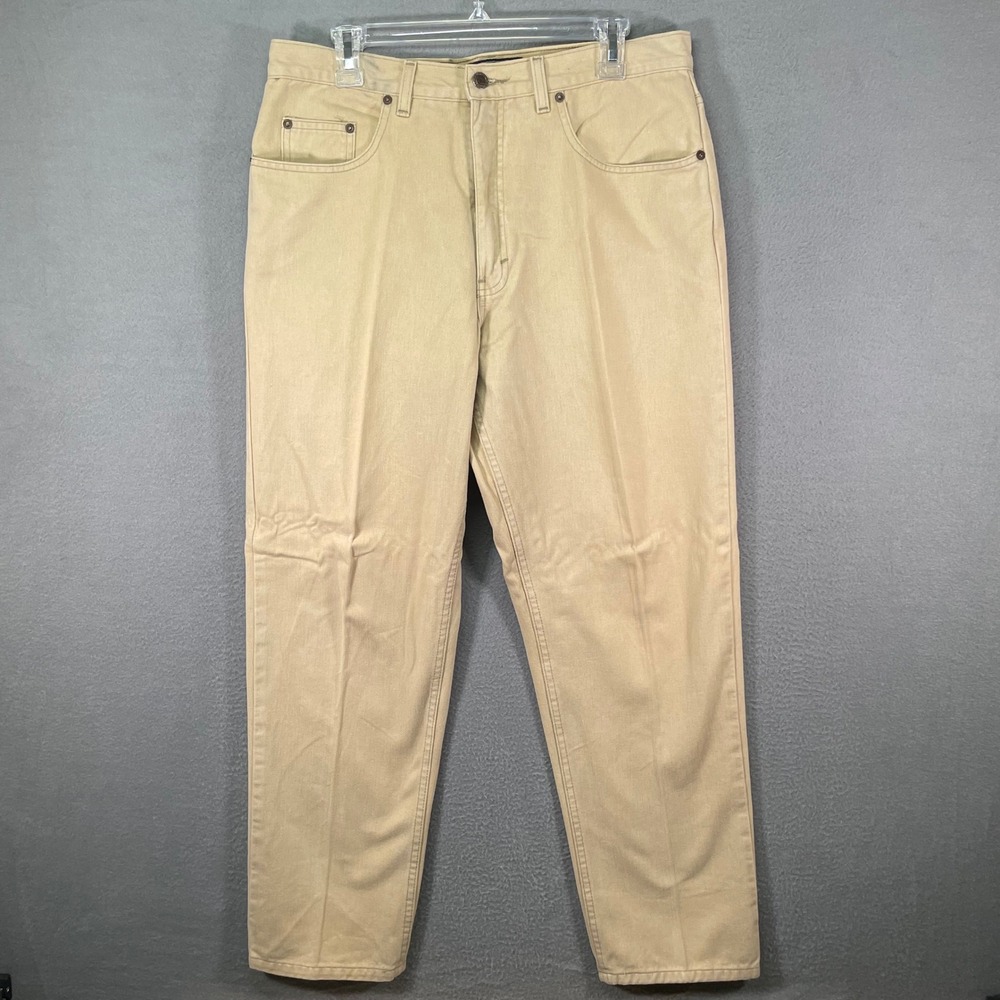 Route 66 Relaxed Fit Jeans Mens 34x30 Tan‎ Good 100% Cotton Workwear 3060